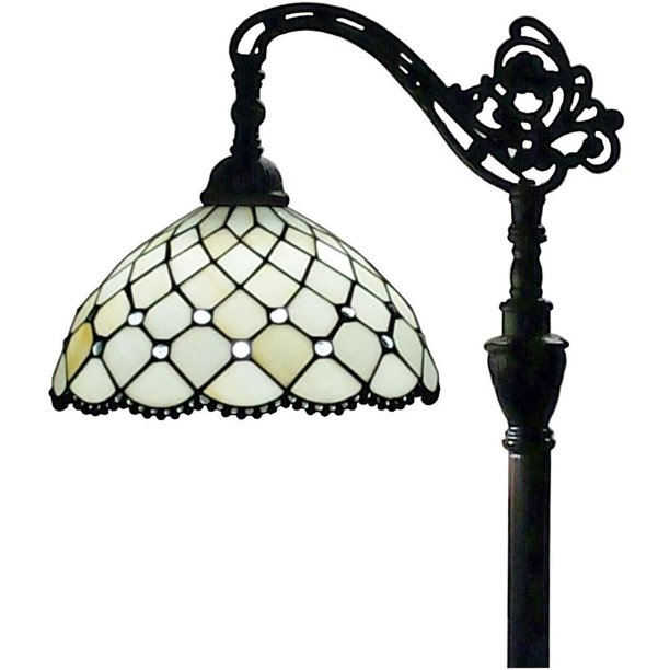 Tiffany Style Jeweled Reading Floor Lamp 62" Tall