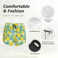thumbnail image 4 of Bixox Women's Lemons Chamomile Flowers And Leaves pattern 2 in 1 Running Shorts - Lightweight Athletic Workout Gym Yoga Shorts Liner with Pockets - Large, 4 of 7