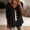 Black plus size blouse a1, variant on Women Plus Size Fall V Neck 3/4 Sleeve Button Down Blouse Casual Loose Tops Solid Dressy Open Front Tunic T-Shirt, Wine S