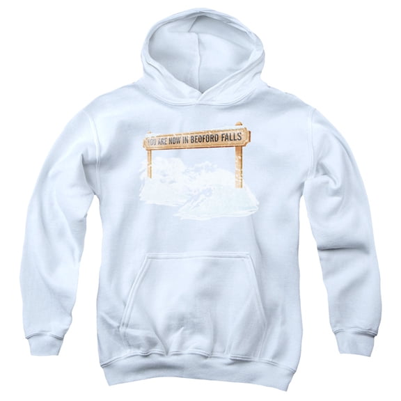 Its A Wonderful Life - Bedford Falls - Youth Hooded Sweatshirt - Small