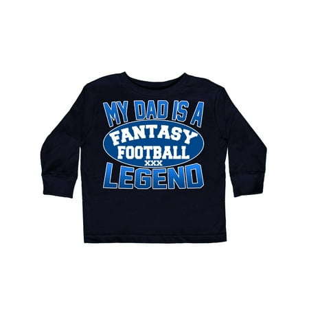 

Inktastic My Dad Is A Fantasy Football Legend Gift Toddler Boy or Toddler Girl Long Sleeve T-Shirt
