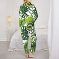 thumbnail image 5 of Disketp Pajamas Set Long Sleeve Sleepwear Womens Button Down Nightwear Pj Sets-Watercolor Green Tropical, 5 of 9