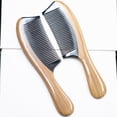thumbnail image 5 of Peine de sándalo verde boutique de 20CM, peine de cuerno de masaje, peine de pelo de dientes finos, peine de peluquería, 1 ud., 5 of 5