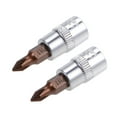 thumbnail image 5 of Uxcell 1/4" Drive x #1 Standard Metric Phillips Bit Socket, S2 & Cr-V Steel 2 Pack, 5 of 5