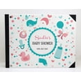 thumbnail image 3 of Darling Souvenir Blue Baby Objects & Dot Hardbound Cover Personalized Printed Baby Shower&nbsp;Guestbook&nbsp;Scrap&nbsp;book-9 x 12 Inches, 3 of 5