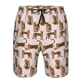 thumbnail image 4 of Kdxio Leopard Print Pattern Mens Casual Shorts - Drawstring Summer Beach Sports Shorts for Men, 4 of 9
