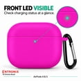 thumbnail image 4 of Entronix Silicone Case for AirPods 5 / 4, Slim Protective Cover with Carabiner, Hot Pink, 4 of 6