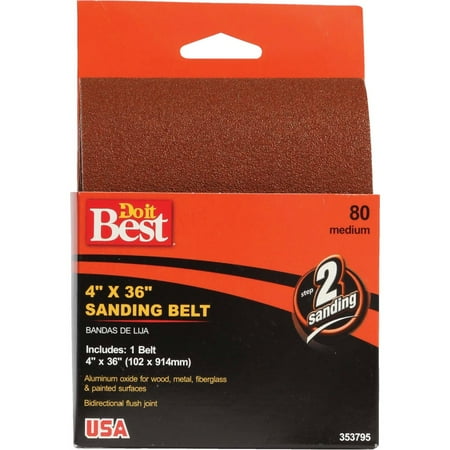 

Do it Best 4 In. x 36 In. 80 Grit Heavy-Duty Sanding Belt