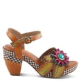 thumbnail image 5 of L'Artiste ASTARR Hand-Painted Leather Platform Heel Sandal, 5 of 7
