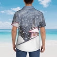 thumbnail image 6 of Easygdp Watercolor Winter Landscape For Christmas Men'S Summer Casual Short Sleeve,Short Sleeve Button-Down Shirt, Lapel Loose Breathable Hawaiian Short Sleeve - Large, 6 of 9