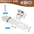 thumbnail image 2 of Uxcell Door Lock Hasp Latch 3.9 Inch, Stainless Steel Safety Hasp Lock Clasp Hinge with Screws,Silver 6 Pcs, 2 of 7