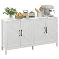 thumbnail image 1 of HOMCOM Armoire de Rangement, Buffet Bahut avec Porte de Grange, Tablette, Blanc, 1 of 9