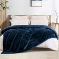 thumbnail image 5 of Whale Flotilla Fleece Twin Size Blanket for Bed 60x80 Inch, Super Plush and Soft 300GSM Blankets for All Season, Fluffy and Lightweight,Navy Blue, 5 of 8