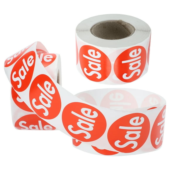 Shisuyan 2rolls Labels Removable Adhesive Stickers Tags For Retail Easy To Stick Peel Off For Signage