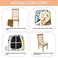 thumbnail image 4 of Colorful Leaves Pattern Seat Covers for Dining Room Chairs Set Of 4,Stretch Printed Washable Chair Seat Cover with Elastic Ties and Button,Removable Waterproof Couch Cushion Covers, 4 of 6