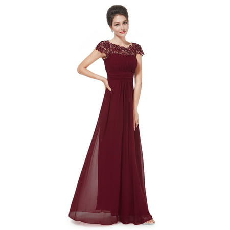 Ever-Pretty Womens Vintage Floral Lacey Prom Dresses for Women 99933 Burgundy (The Best Red Dress Ever)