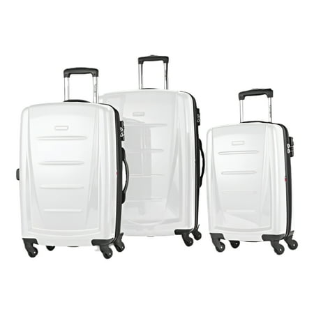 Samsonite Winfield 2 Hardside Expandable Luggage with Spinner Wheels, Brushed White, 3-Piece Set (20/24/28)