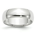 thumbnail image 1 of 10k White Gold 6mm Plain Classic Dome Wedding Band Ring Size 7.5, 1 of 4