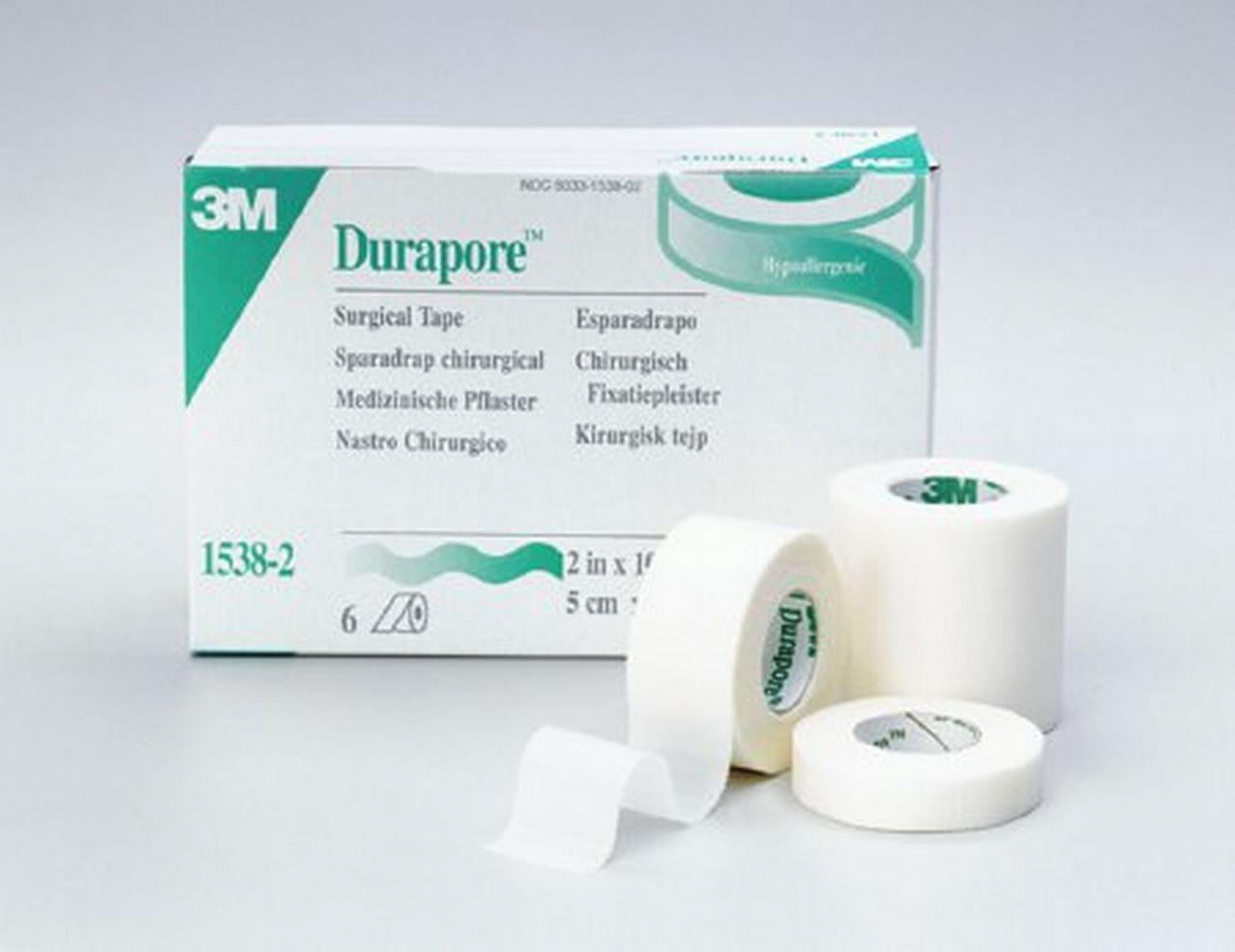 3M Durapore Surgical Tape 1 x 10 Yd 1538-1, 1 Box, 12 Rolls/Box, 1 Inch X  10 Yard - Fry's Food Stores