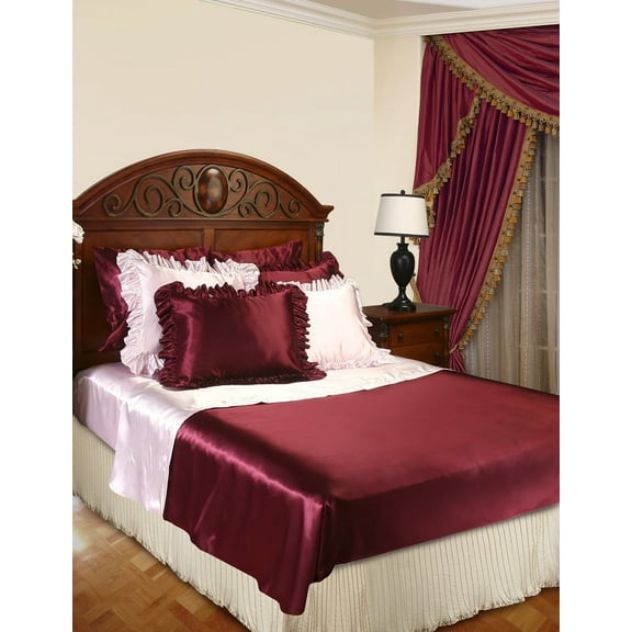 Mini Pleats Luxurious Bed Ruffle - Queen size in Pearl