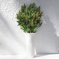 thumbnail image 5 of MINKUROW 2pcs Real Size Artificial Thistle Flowers Real Touch Rustic Blue Thistle Decor Spray Eryngium | Sea Holly for Wedding 26 inches Purple Green, 5 of 5