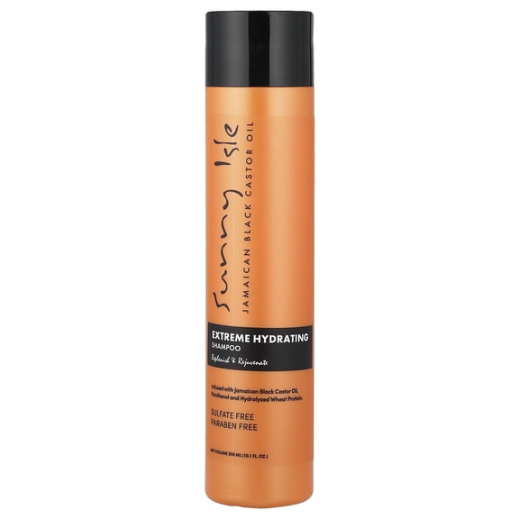 Sunny Isle Jamaican Black Castor Oil Extreme Hydrating Shampoo - Sulfate-Free, Daily Use - 10.1oz