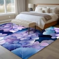thumbnail image 4 of Spring Purple Hydrangea Area Rugs 5'x7', Washable Small Throw Rugs for Laundry Room Playroom, Country Flowers Garden Plants Indoor Outdoor Rug Non-Slip Low Pile Carpet Runner Reversible Floor Mats, 4 of 8