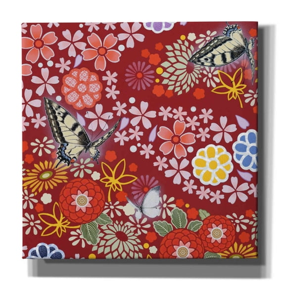 Epic Graffiti 'Spring and Autumn Flow' by Zigen Tabanbe, Canvas Wall Art, 37"x37"