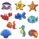 thumbnail image 1 of Juego de 10 pegatinas antideslizantes para bañera, pegatinas de elementos oceánicos para ducha de baño y pegatinas para pies de dibujos animados para bebés y niños, familia brillar Electrónica, 1 of 5