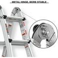 thumbnail image 6 of Multi Position Ladder with Wheels and Hinge Lock Adjusters,17 FT Type IA Little Giant Ladder Large Rubber Feet and Non-Slip Steps,Aluminum Ladder,300 LBS Weight Rating, 6 of 9