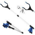 thumbnail image 1 of Grabber Tool, 32" Foldable Reacher Grabber Pickup Tool, Garden Nabber, Aluminum Reaching Aid Tool Mini Rotating Rubber Gripper, Long Arm Extender for Trash/Garbage/Litter Picker - Blue, 1 of 4
