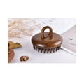 thumbnail image 5 of Tan mujiang Round Shape Tooth-Inserted Handheld Scalp Massager Brush Dimensions: 4.35 x 8.5 cm, 5 of 5