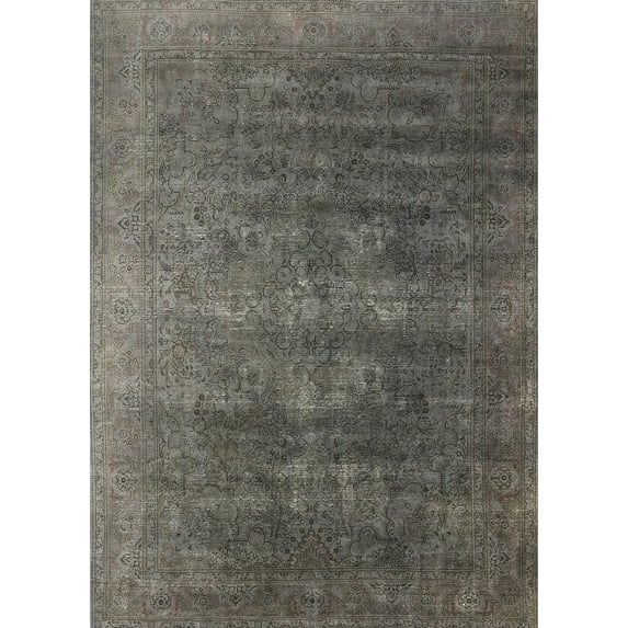 Ahgly Company Indoor Rectangle Mid-Century Modern Black Oriental Area Rugs, 2' x 5'