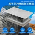 thumbnail image 4 of Dextrus 17" x 29" Fireplace Chimney Cap, Outdoor Chimney Cover, 304 Stainless Steel, with Flexible Metal Strips, Bolts & Gloves Included, 4 of 10