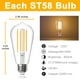 thumbnail image 4 of Bombillas LED vintage regulables DAYBETTER 60 W E26 blanco cálido 2700 K ST58 8 W 800 Lm 80+ CRI Pack de 6, 4 of 7