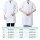 thumbnail image 4 of Bata de laboratorio Billuyoard Botones Bolsillo abajo Manga corta Ropa de trabajo Solapa con muescas 3XL, 4 of 6