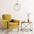 thumbnail image 7 of Modern Accent Fabric Chair Single Sofa Comfy Upholstered Arm Chair Living Room Furniture Mustard Yellow, 7 of 7