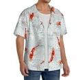 thumbnail image 2 of Kdxio Men's Hawaiian Shirt for Men Short Sleeve Shirt Koi Fish Corals,Spring Summer Summer Casual Holiday Beach Button Down T-Shirts, 2 of 7