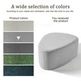 thumbnail image 5 of UIXE Rounded Triangle Ottoman Pebble Footstool Upholstered Coffee Side Tables for Living Room, Light Gray, 5 of 7