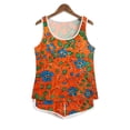 thumbnail image 4 of UPPADA Womens Summer Outfits for Vacation Crewneck Tank Tops Elastic Shorts Sets 2 Piece Lounge Set Women Two Piece Casual Sets Trendy Short Sets Multicolor,XL, 4 of 5