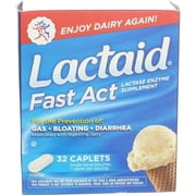Lactaid Fast Act - 32 Caplets, Pack of 4