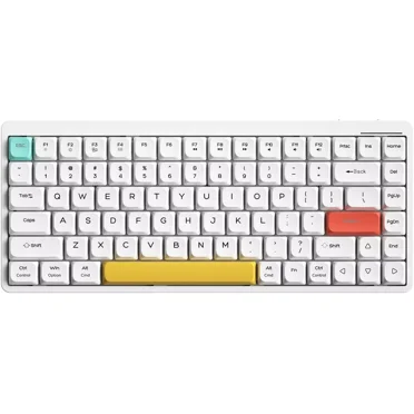 Wireless Mechanical Keyboard 2.4G/Bluetooth Ultra-Slim Low Profile Red Switch White