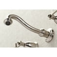 thumbnail image 4 of Kingston Brass KS3128KL Whitaker Double-Handle Wall Mount Bathroom Faucet, Brushed Nickel, 4 of 8