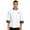 02#White, variant on Doomiva Chef's Unisex Work Uniform Long Sleeves Restaurant Kitchen Cooking Chef Jacket Coat Black 4XL