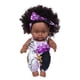 thumbnail image 1 of Muñeca de bebé de 8 pulgadas con ropa, muñeca Africana suave de vinilo realista lavable, regalos de cumpleaños para niños y niñas, 1 of 4