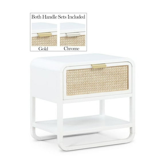 Meridian Furniture Sage White Wood Veneer Night Stand