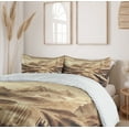 thumbnail image 6 of Ambesonne Lake Duvet Cover Set, Snowy Mountains Sepia Effect, Queen, Grey Yellow Warm Taupe, 6 of 6