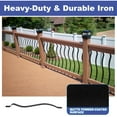 thumbnail image 3 of 25-Pack 32.25 Inch Metal Balusters, Staircase Spindles With Screws, Wavy Iron Railing for Outdoor Stair Deck Porch, 3 of 7