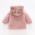 thumbnail image 6 of Toddler Fleece Jackets - Baby Girls Long Sleeve Hooded Coats Kids Button Teddy Coat with Hood Fuzzy Jacket Soft Plush Thick Warm Winter Overcoat Outerwear Pinks 18-24 Months, 6 of 9