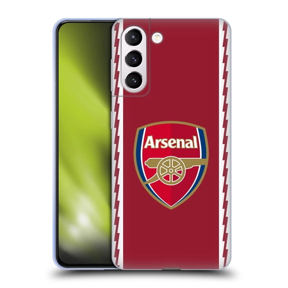 Head Case Designs Officially Licensed Arsenal FC 2022/23 Crest Kit Home Soft Gel Case Compatible with Samsung Galaxy S21+ 5G
